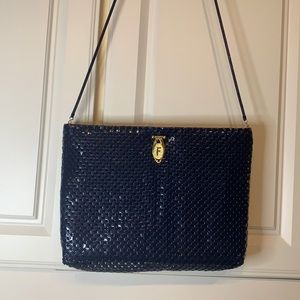 Fashion Navy metal Mesh Purse metal Strap